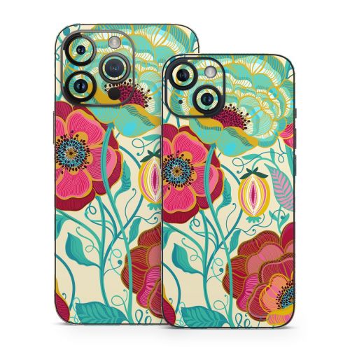 Golden Flowers iPhone 14 Series Skin