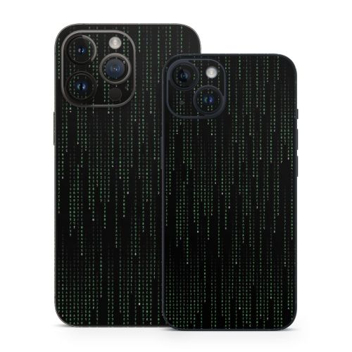 Matrix Style Code iPhone 14 Skin