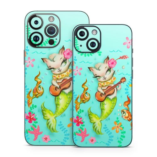 Merkitten with Ukelele iPhone 14 Series Skin