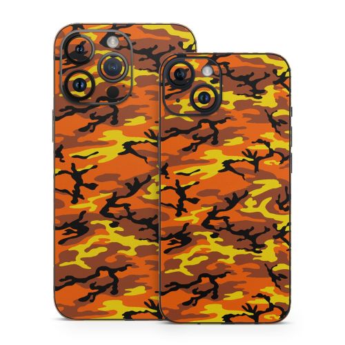 Orange Camo iPhone 14 Series Skin
