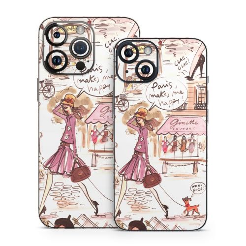 Paris Makes Me Happy iPhone 14 Series Skin