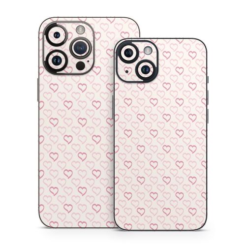 Patterned Hearts iPhone 14 Series Skin