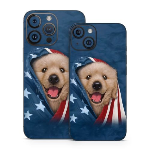 Patriotic Retriever iPhone 14 Series Skin