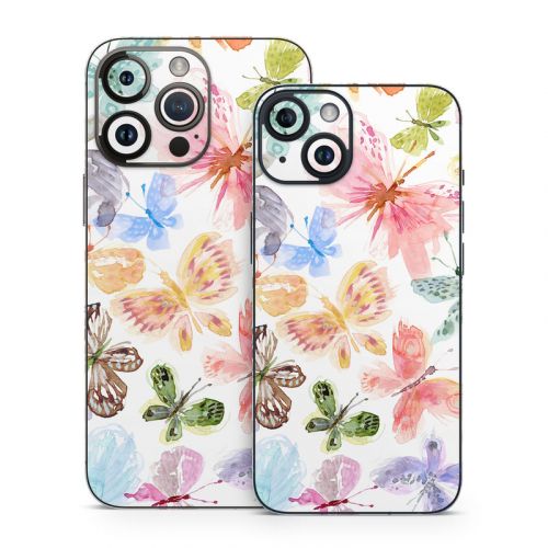 Pastel Butterflies iPhone 14 Series Skin