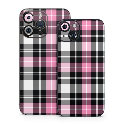 Pink Plaid iPhone 14 Series Skin