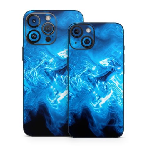 Blue Quantum Waves iPhone 14 Series Skin