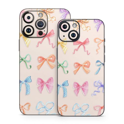 Rainbow Bows iPhone 14 Series Skin