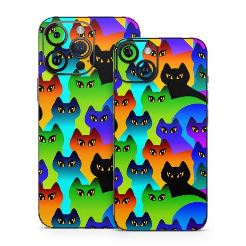 Rainbow Cats iPhone 14 Series Skin