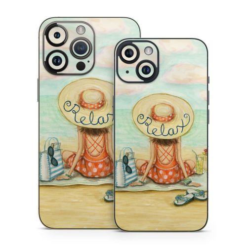 Relaxing on Beach iPhone 14 Series Skin