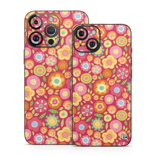 Flowers Squished iPhone 14 Series Skin