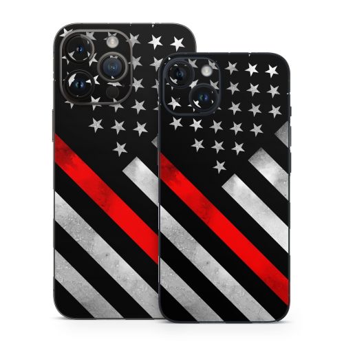 Thin Red Line Hero iPhone 14 Series Skin