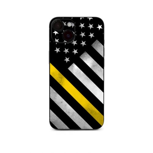 Thin Yellow Line Hero iPhone 14 Series Skin