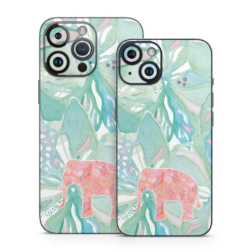Tropical Elephant iPhone 14 Series Skin