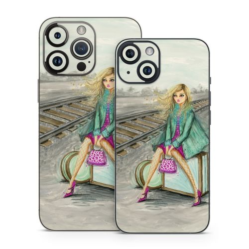 Lulu Waiting by the Train Tracks iPhone 14 Series Skin