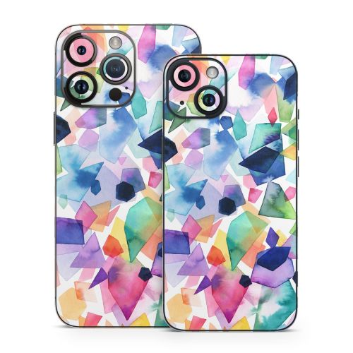Watercolor Crystals and Gems iPhone 14 Series Skin