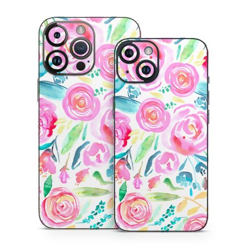 Watercolor Roses iPhone 14 Series Skin