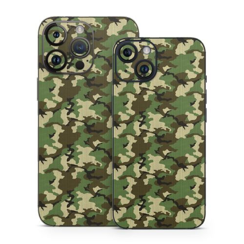 Woodland Camo iPhone 14 Series Skin