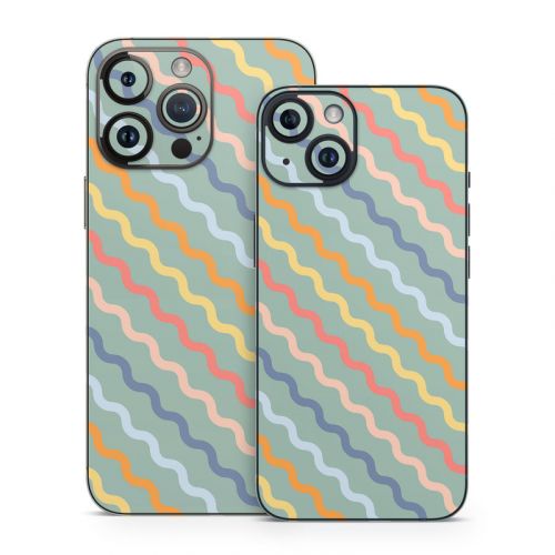Wavy Diagonal Lines iPhone 14 Series Skin