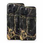 Black Gold Marble iPhone 15 Series Skin