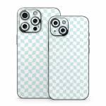 Checker Light Blue iPhone 15 Series Skin