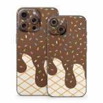 Chocolate Ice Cream Drip iPhone 15 Series Skin
