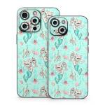 Merkittens with Pearls Aqua iPhone 15 Series Skin