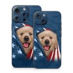 Patriotic Retriever iPhone 15 Series Skin