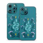 Snake and Flowers iPhone 15 Series Skin
