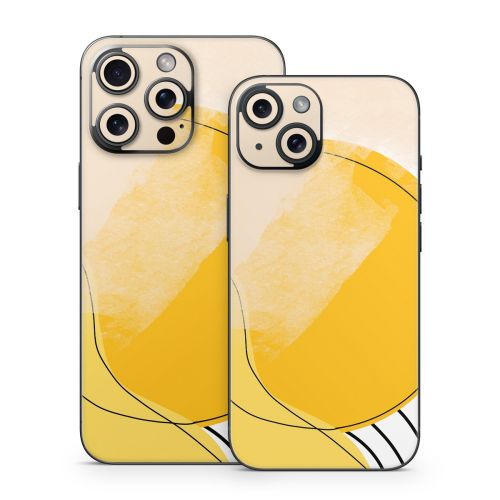 Abstract Yellow iPhone 15 Series Skin