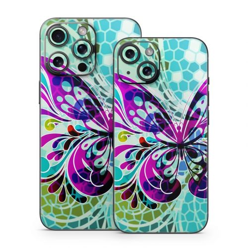 Butterfly Glass iPhone 15 Series Skin