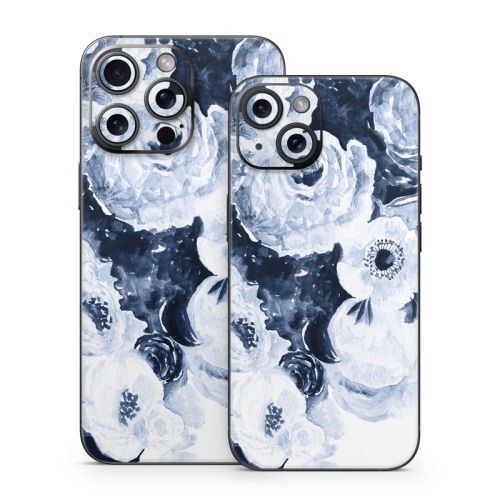 Blue Blooms iPhone 15 Series Skin