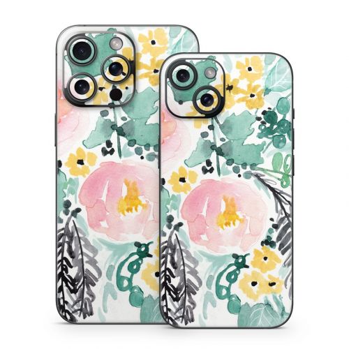 Blushed Flowers iPhone 15 Series Skin