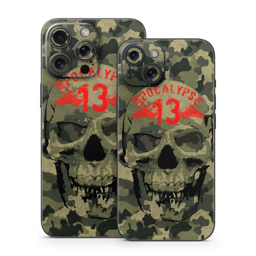 Camo Skull iPhone 15 Series Skin