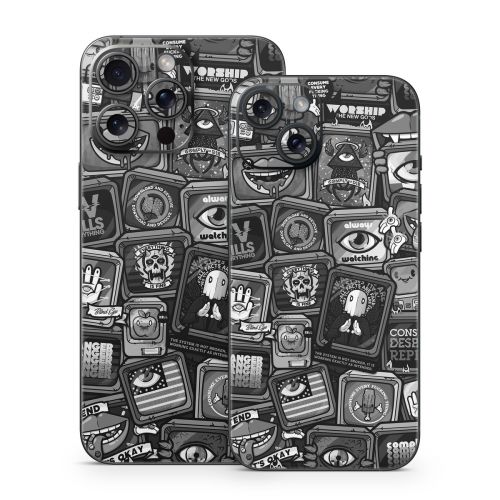 Distraction Tactic B&W iPhone 15 Series Skin