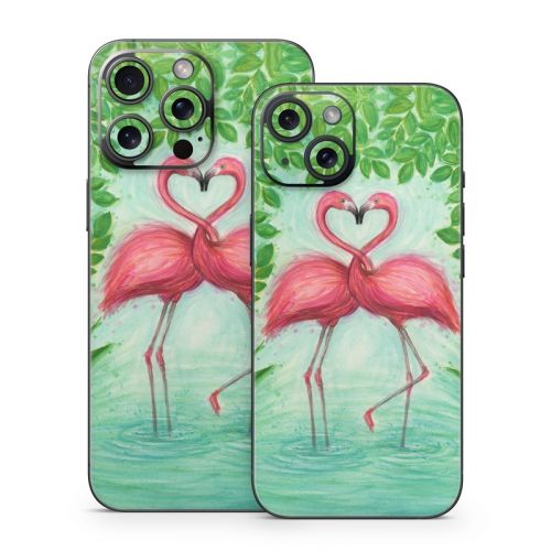 Flamingo Love iPhone 15 Series Skin