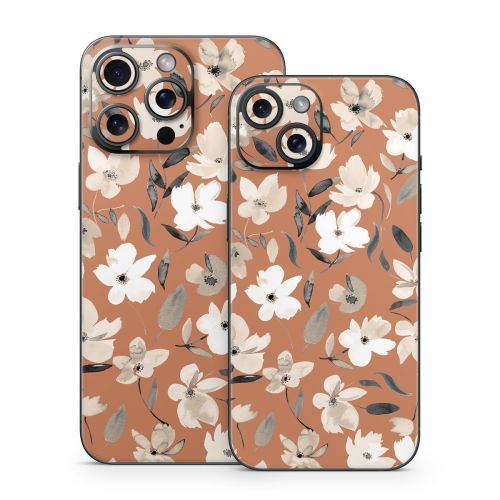 Fresh Flowers Copper iPhone 15 Series Skin