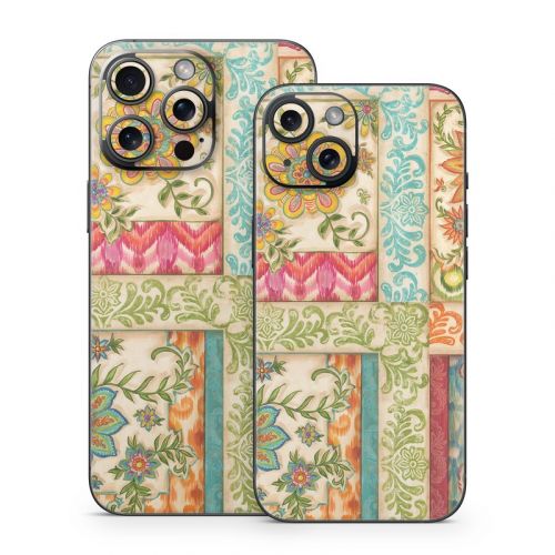 Ikat Floral iPhone 15 Series Skin