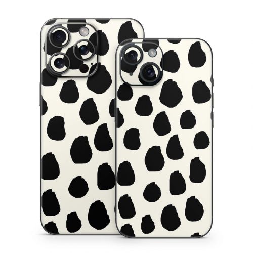 Inky Spots Cream iPhone 15 Series Skin