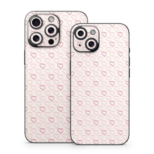 Patterned Hearts iPhone 15 Series Skin