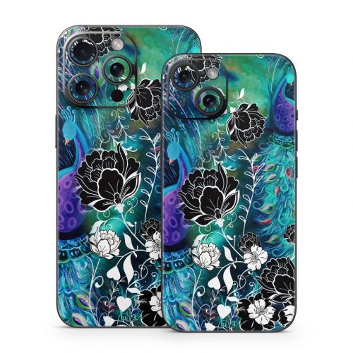 Peacock Garden iPhone 15 Series Skin