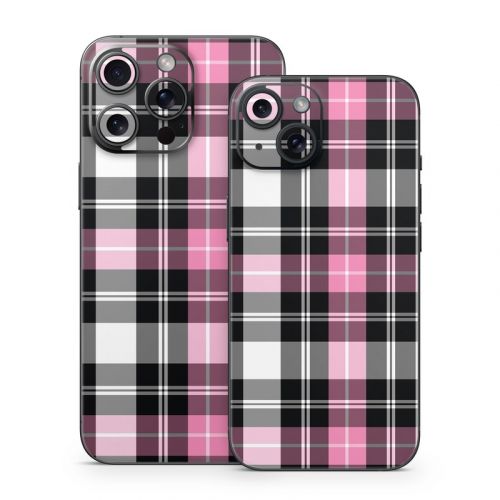 Pink Plaid iPhone 15 Series Skin