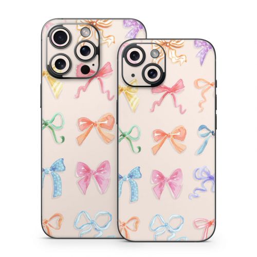 Rainbow Bows iPhone 15 Series Skin