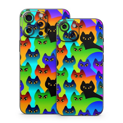 Rainbow Cats iPhone 15 Series Skin