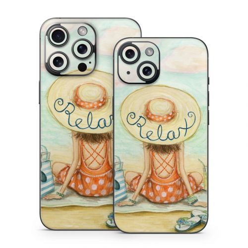 Relaxing on Beach iPhone 15 Series Skin