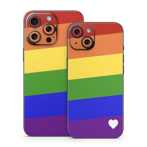 Rainbow Stripe iPhone 15 Series Skin