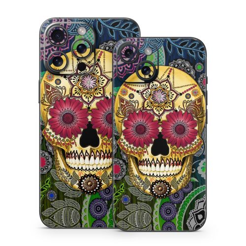 Sugar Skull Paisley iPhone 15 Series Skin