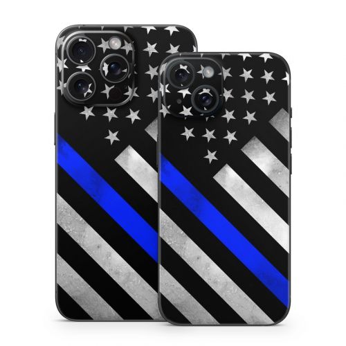 Thin Blue Line Hero iPhone 15 Series Skin