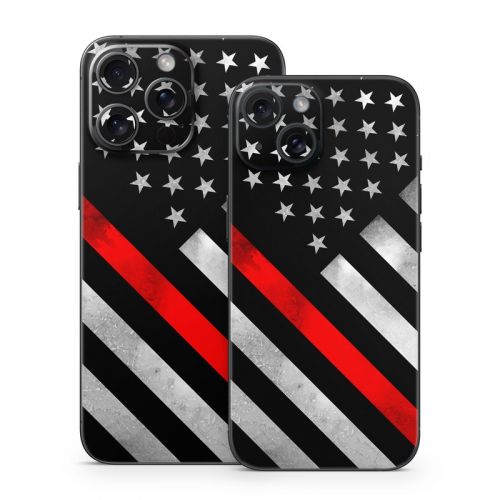 Thin Red Line Hero iPhone 15 Series Skin