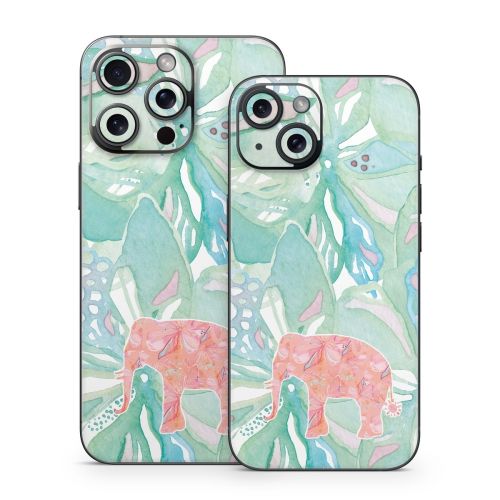 Tropical Elephant iPhone 15 Series Skin
