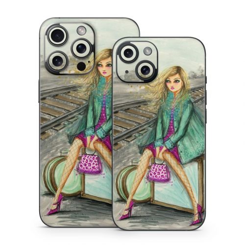 Lulu Waiting by the Train Tracks iPhone 15 Series Skin